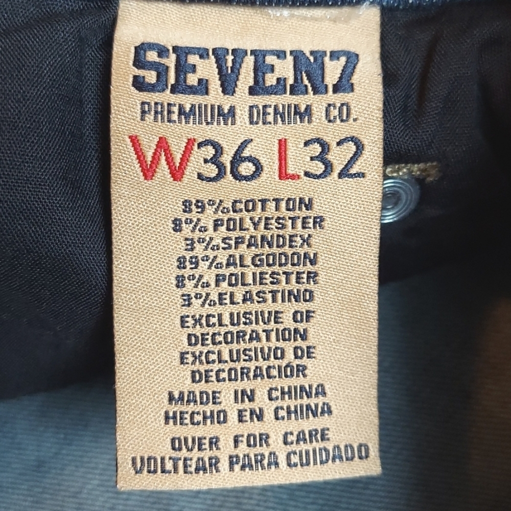 Men's Seven7 Premium Dark Wash Straight Fit Jeans - Picture 8 of 13